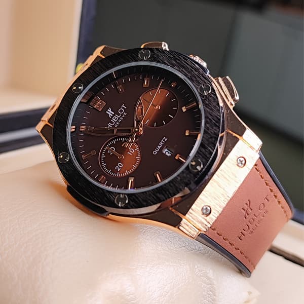 ساعت مچی مردانه هابلوت Hublot قهوه ای (تک موتوره) — تصویر ۸