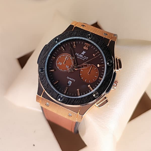 ساعت مچی مردانه هابلوت Hublot قهوه ای (تک موتوره)