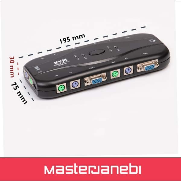 سوییچ KVMچهار پورت PS2 دستی مدل KVM-2UK