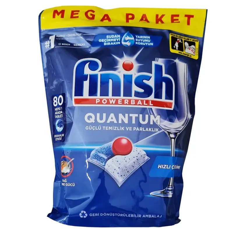 قرص ماشین ظرفشویی فینیش کوانتوم FINISH Quantum بسته 80 عددی — تصویر ۴