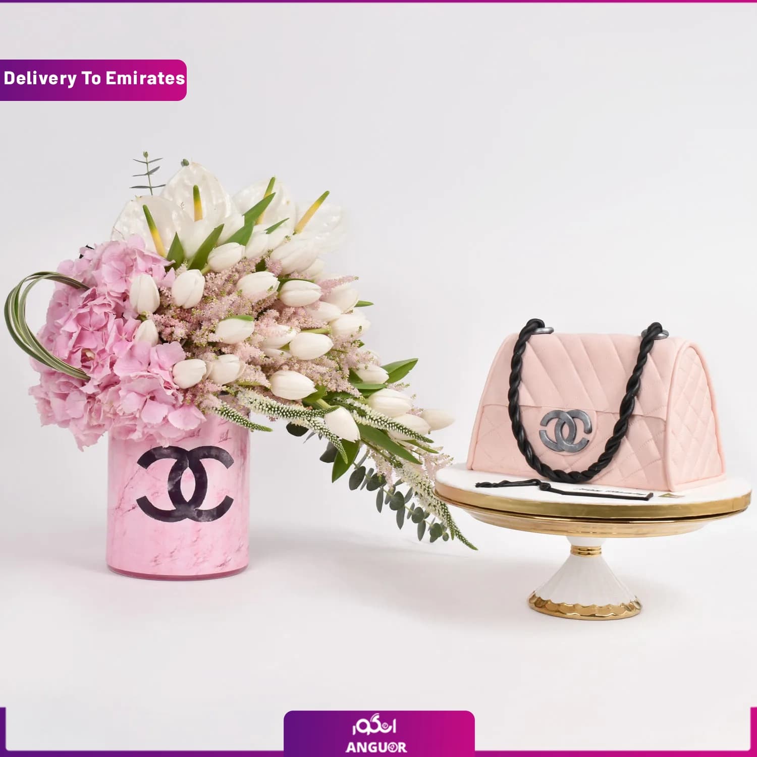 هدیه تولد vip گل و کیک (تحویل در امارات)