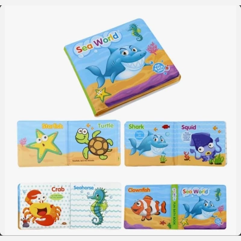 اسباب بازی کتاب حمام نوزاد طرح مزرعه و دریا