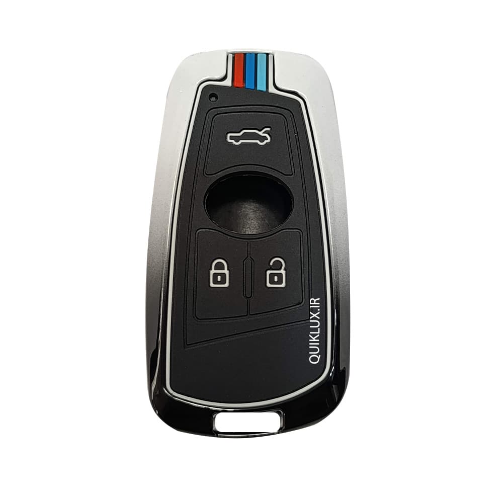 کاور سوییچ فلزی تارا + دنا پلاس طرح M-Performance رنگ سفید مشکی — تصویر ۵