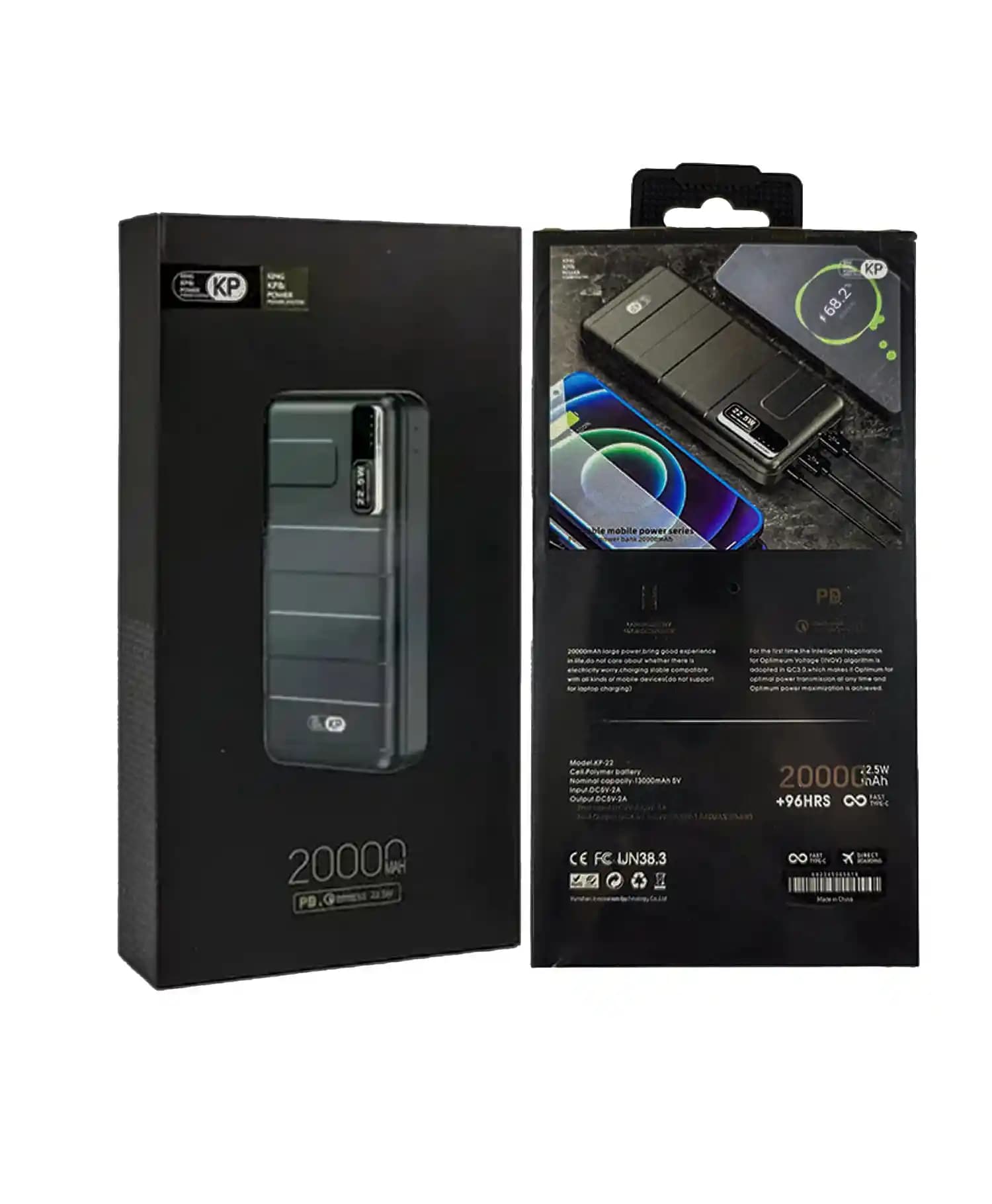 پاوربانک کی پی مدل KP-22 ظرفیت 20000 میلی آمپر ساعت — تصویر ۴