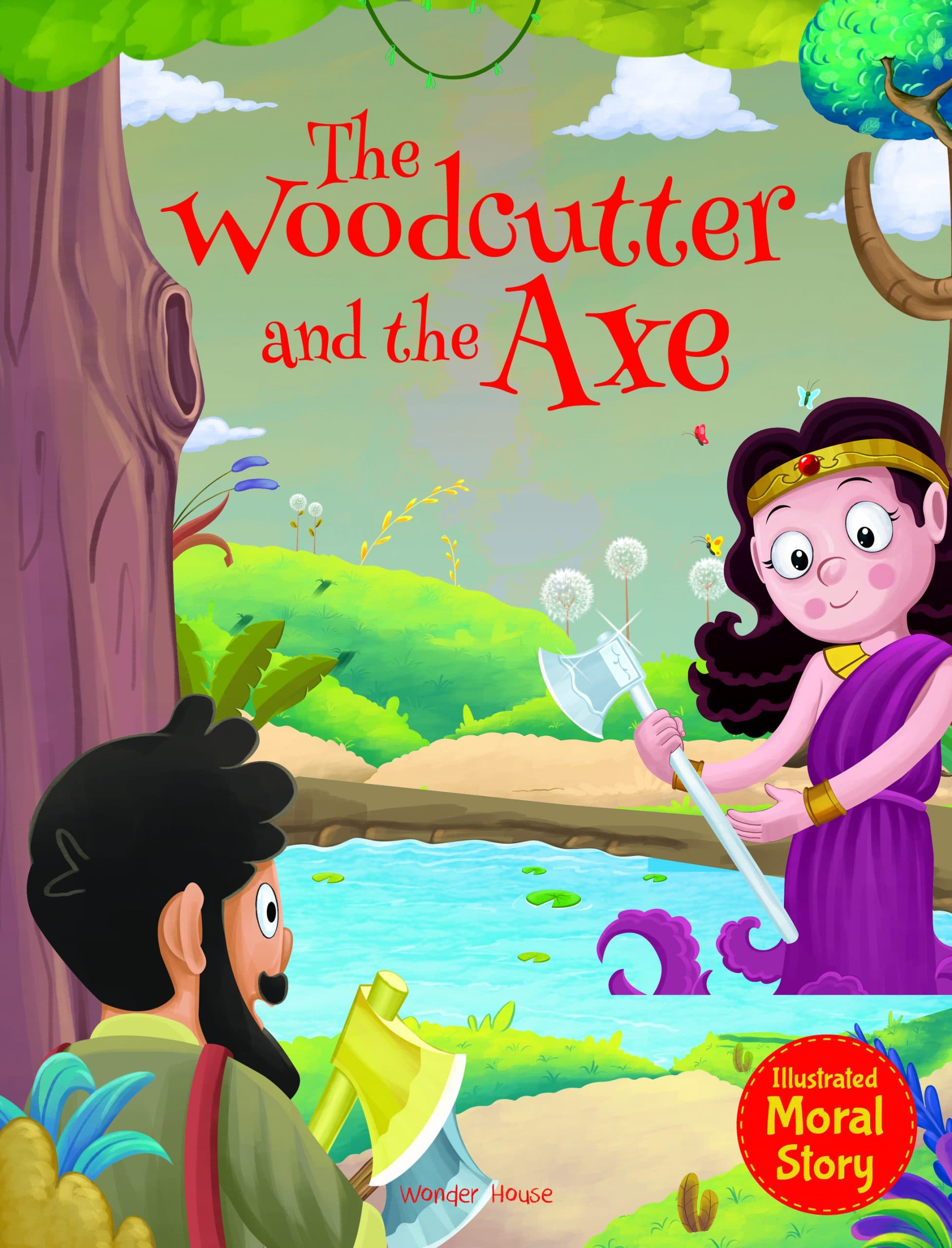 The Woodcutter and the Axe Illustrated Moral Story