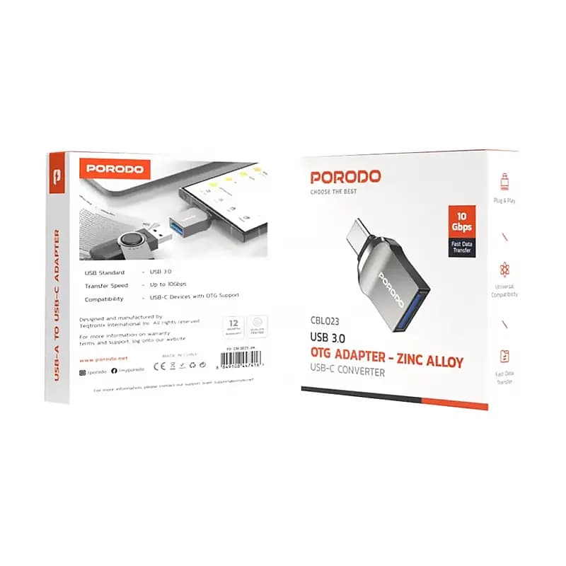تبدیل OTG پرودو مدل PORODO PD-CBL0023-BK — تصویر ۳