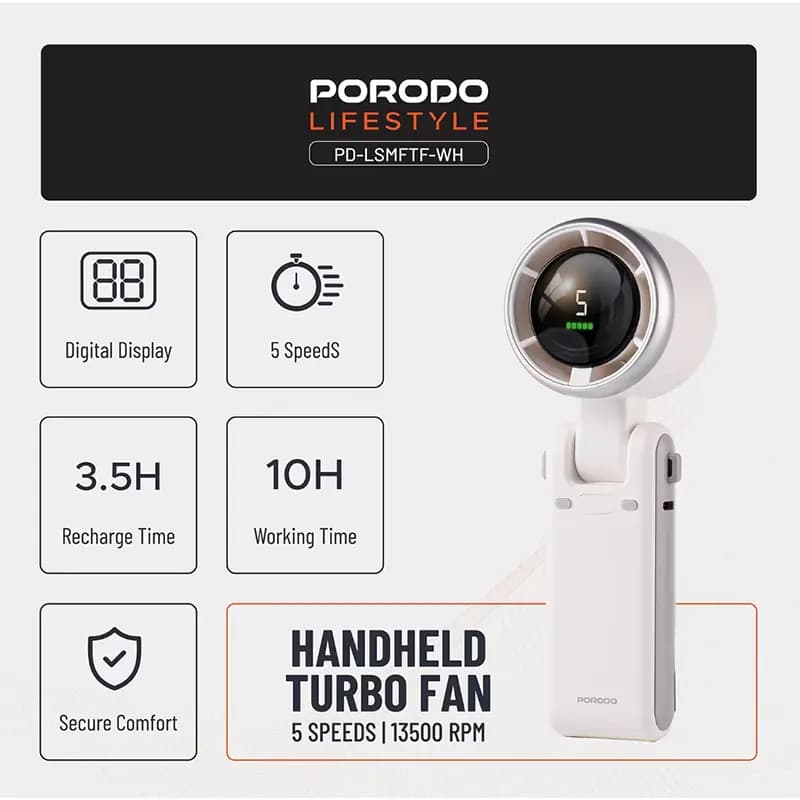 توربو فن پرودو مدل PORODO PD-LSMFTF-WH — تصویر ۴