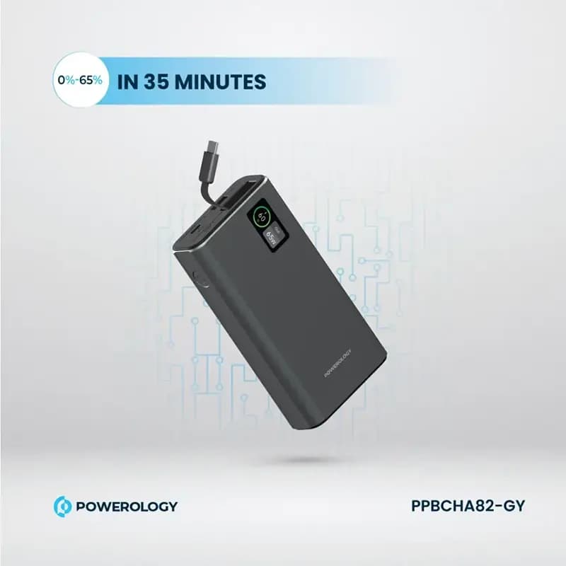 پاوربانک پاورولوژی مدل POWEROLOGY PPBCHA82-GY — تصویر ۴