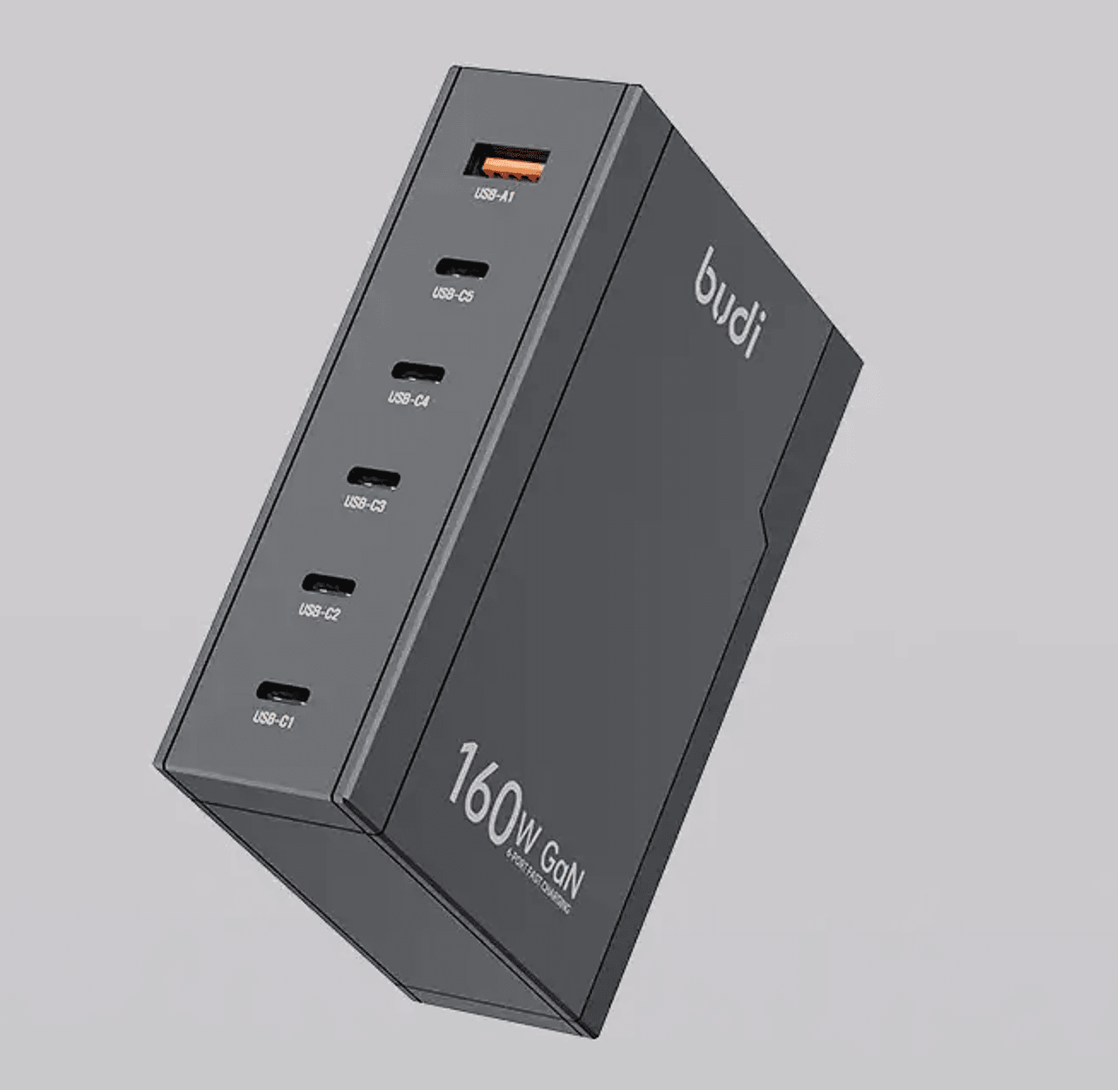 شارژر دیواری 160W GaN بودی PD و فست دارای سری یونیورسال با 6 پورت مدل AC350 با گارانتی 18 ماهه (6 ماه تعویض) — تصویر ۴