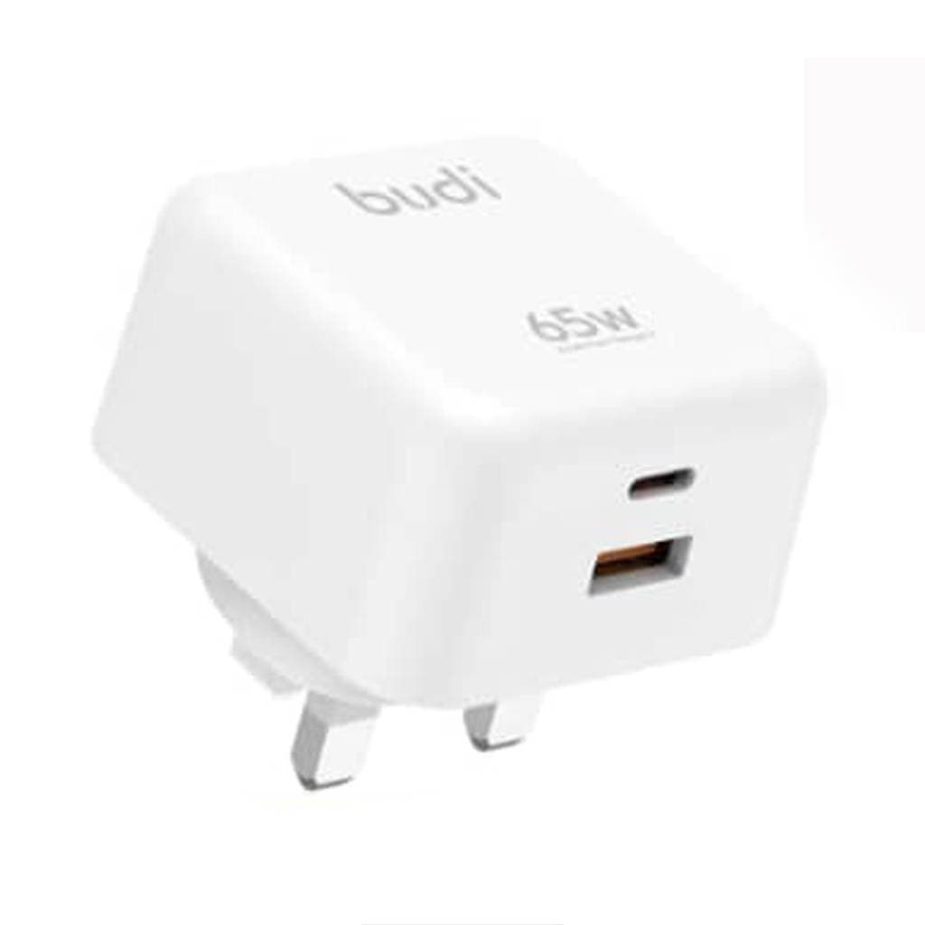 شارژر دیواری 65W GaN بودی PD و فست سه پین با 2 پورت مدل AC320UW با گارانتی 18 ماهه (6 ماه تعویض)