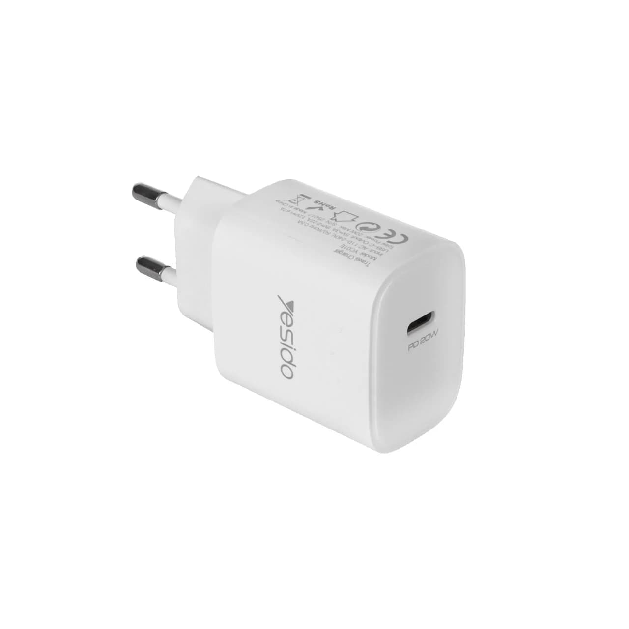شارژر دیواری PD و فست تک پورت Yesido مدل YC01E 20W — تصویر ۳