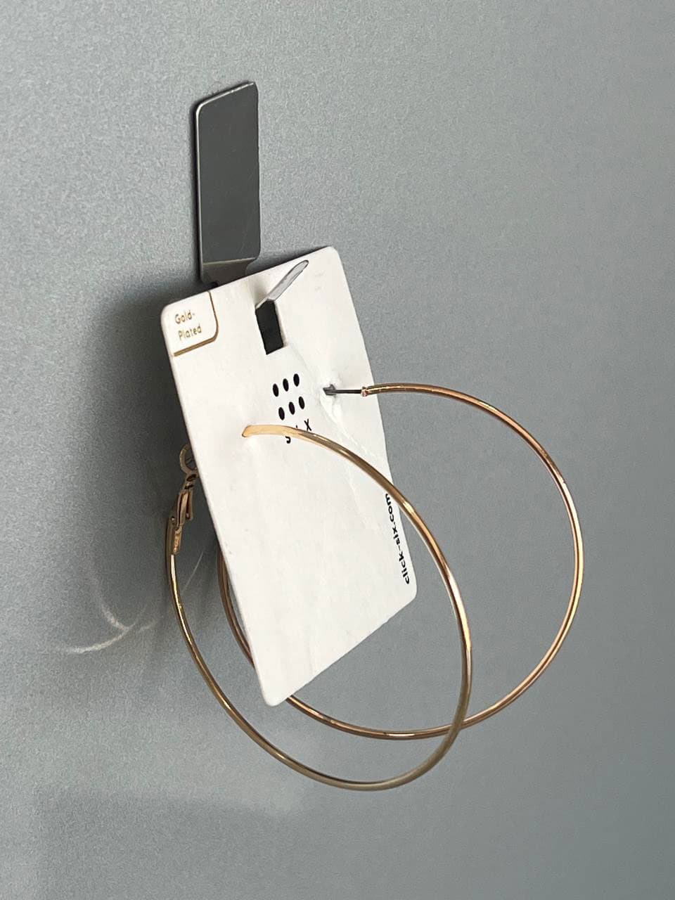 گوشواره دایره روکش طلا — تصویر ۲