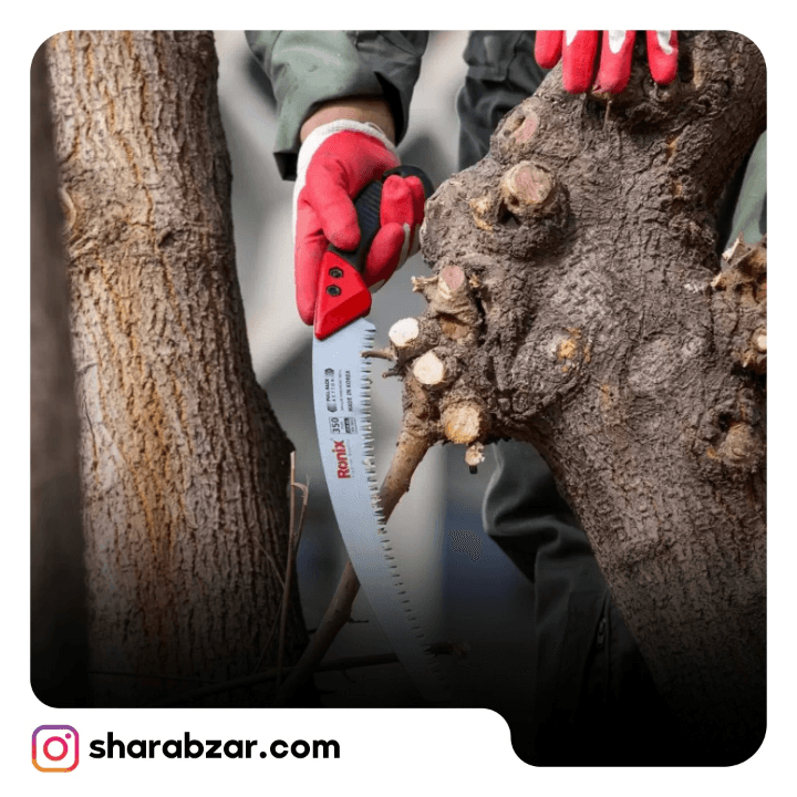 اره باغبانی خم 35 سانتی رونیکس کد RH_3602 — تصویر ۳