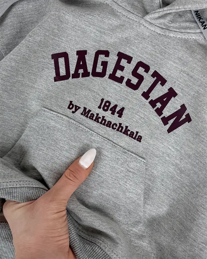 هودی بچگانه دورس طوسی ملانژ مدل (DAGESTAN) کد 4530 — تصویر ۴