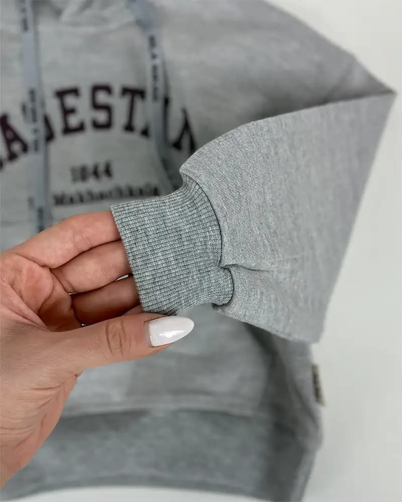 هودی بچگانه دورس طوسی ملانژ مدل (DAGESTAN) کد 4530 — تصویر ۵