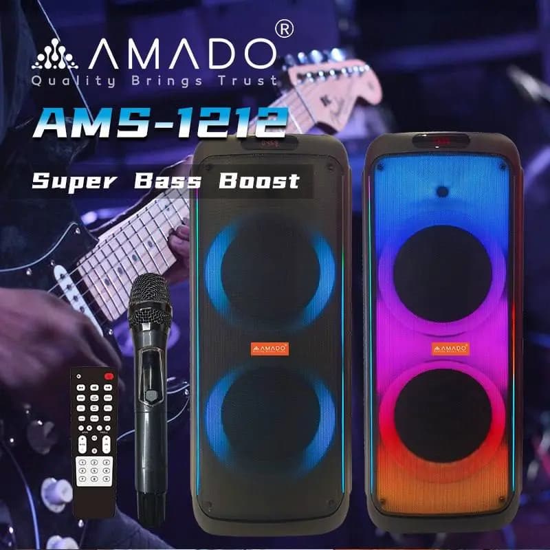 اسپیکر بلوتوثی و پارتی باکس آمادو مدل AMADO AMS-1212