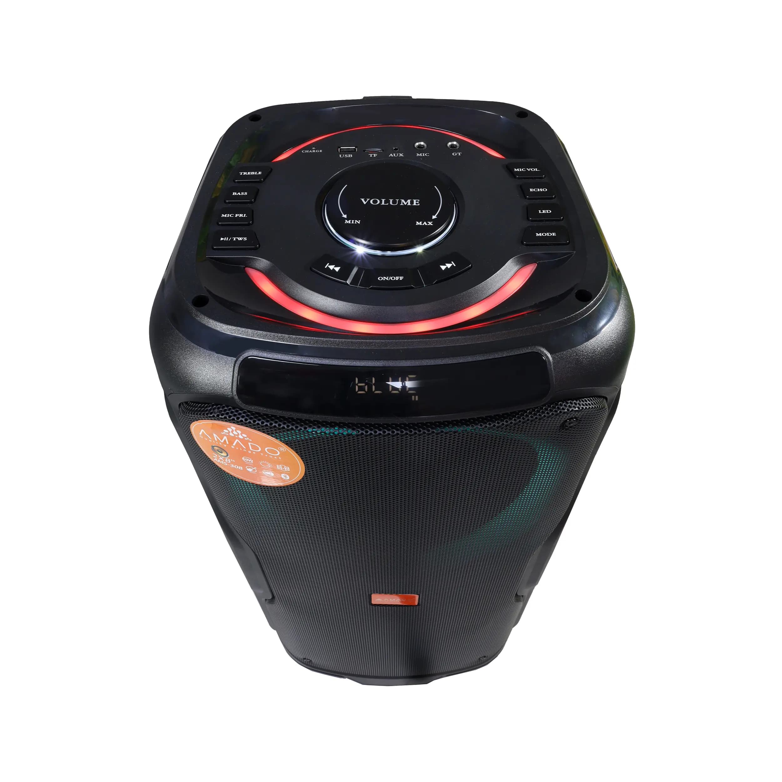 اسپیکر و پارتی باکس 80 واتی آمادو مدل AMADO AMS-308 — تصویر ۵
