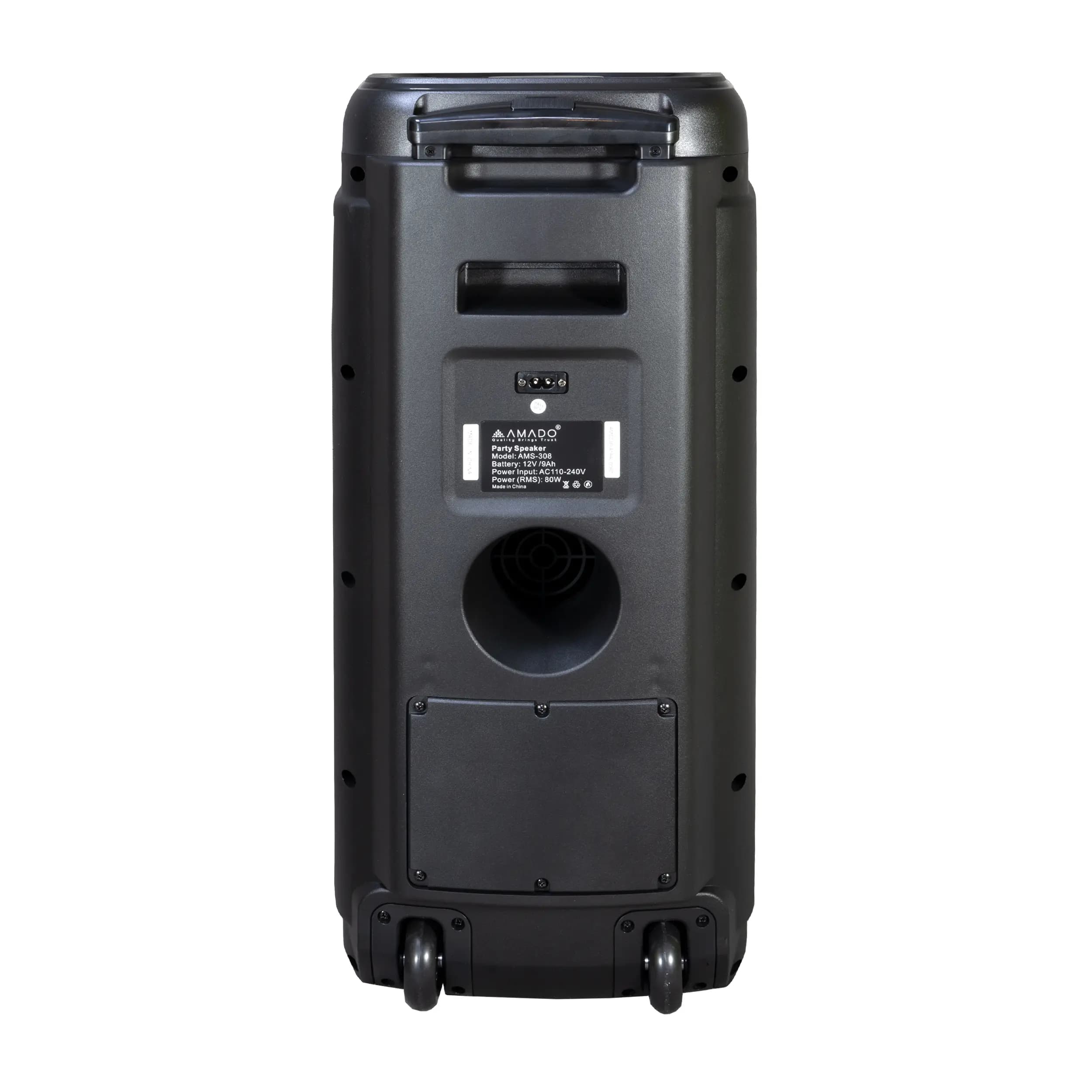 اسپیکر و پارتی باکس 80 واتی آمادو مدل AMADO AMS-308 — تصویر ۶