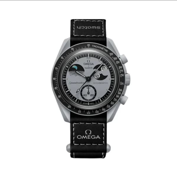 ساعت امگا سواچ مدل ما موریت اورانوس بند رابرOmega Swatch Earth phase