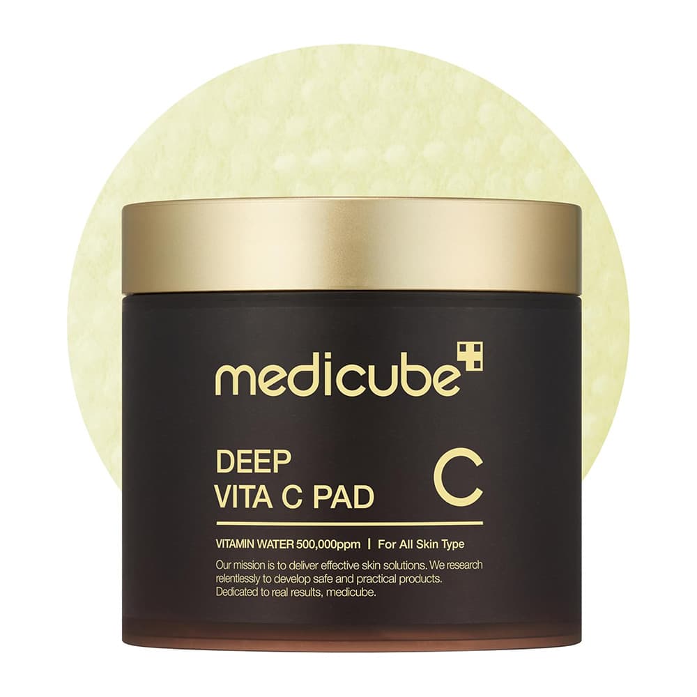 پد روشن کننده و لایه بردار پوست مدیکیوب حاوی ویتامین C و نیاسینامید medicube deep vita c pads مناسب برای انواع پوست حجم 150میلی لیتر