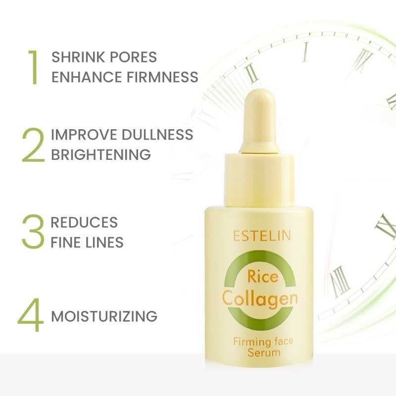 سرم ضدچروک کلاژن استیلنESTELIN Rice Collagen Firming Face Serumمناسب برای انواع پوست حجم 30میلی لیتر — تصویر ۲