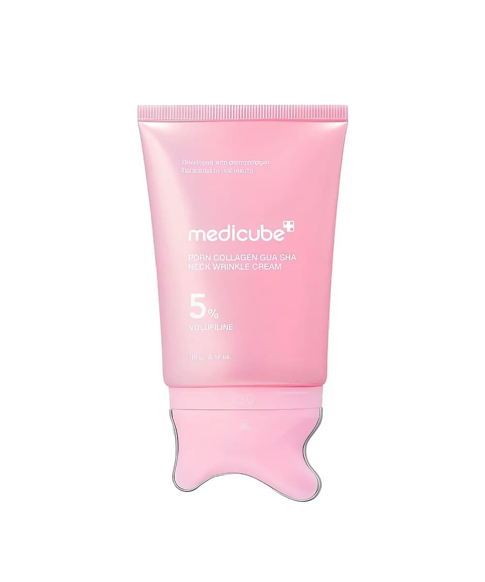 کرم ضد چروک گردن کلاژن و PDRN گواشا مدیکیوب Medicube PDRN Collagen Gua Sha Neck Wrinkle Cream مناسب برای انواع پوست حجم 90 میلی لیتر — تصویر ۳