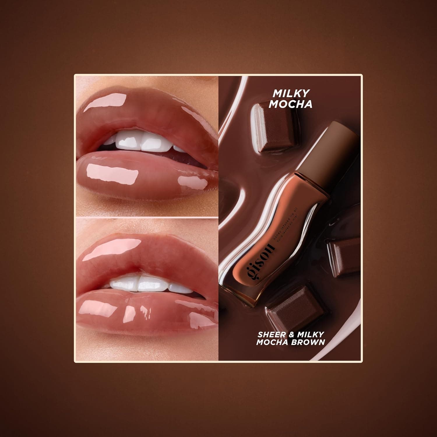 لیپ اویل گیسو با عصاره عسل-Honey Infused Lip Oil رنگ Milky Mocha — تصویر ۲