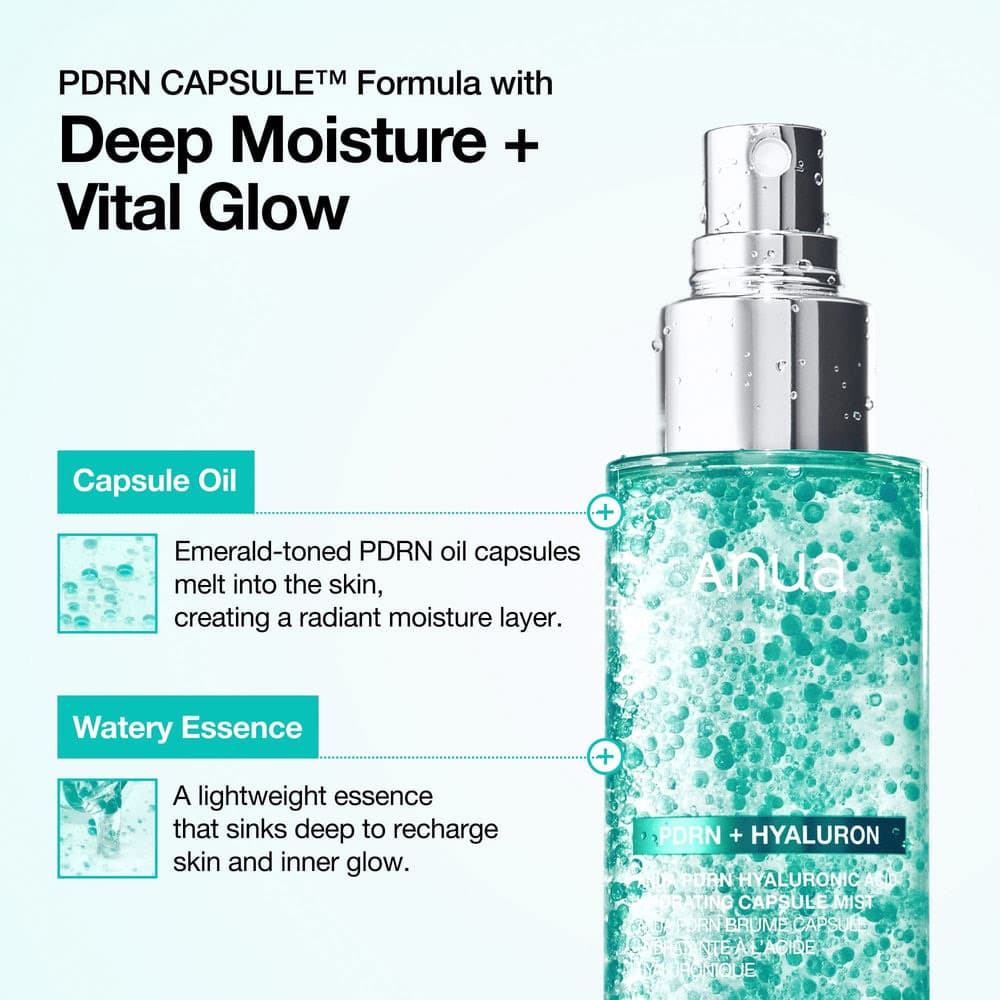 اسپری میست کپسولی آبرسان پی دی آر ان آنوا Anua Pdrn Hyaluronic Acid Hydrating Capsule Mist مناسب انواع پوست حجم 100 میلی لیتر — تصویر ۳
