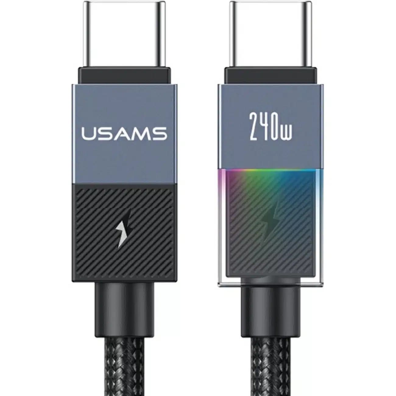 کابل دوسر تایپ سی یوسامز USAMS مدل SJ775 توان 240 وات 1.2 متر