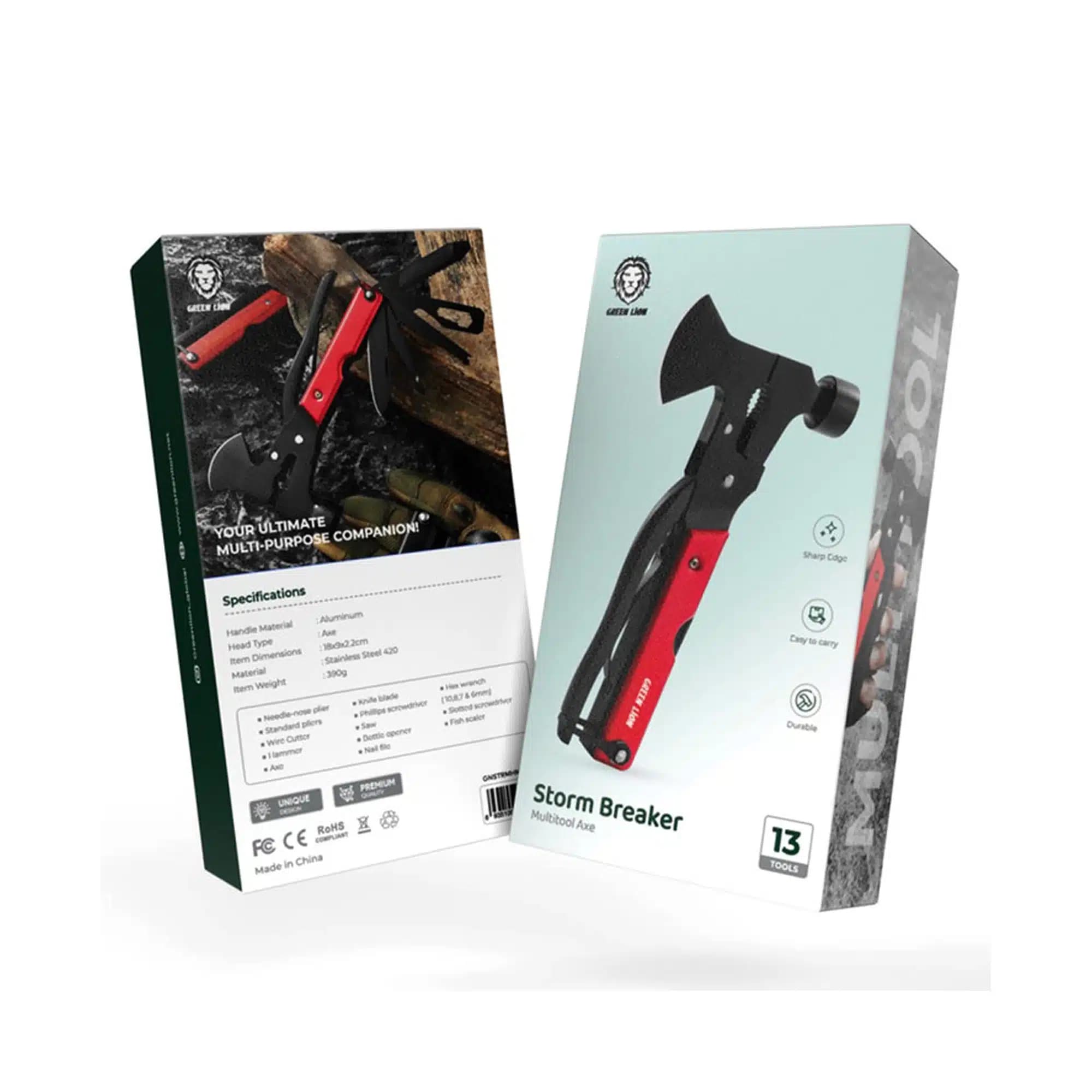 تبر و چکش 13 کاره گرین لاین مدل Green Lion Storm Breaker Multi Axe Hammer — تصویر ۳