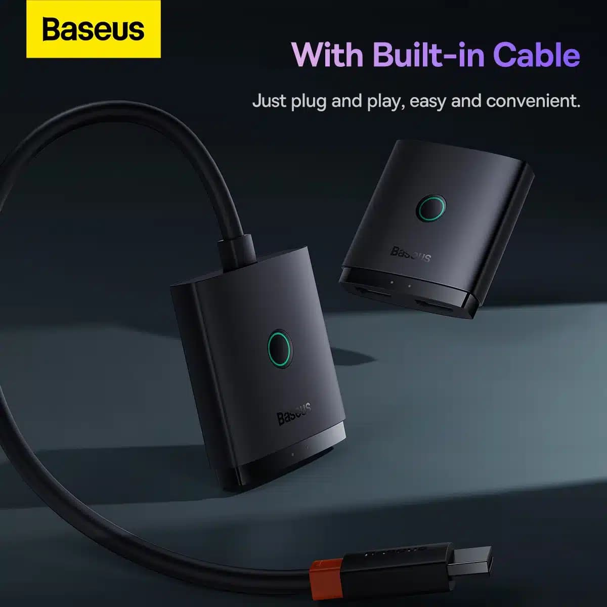 سوییچ دو پورت HDMI باسئوس مدل Baseus AIRJOY- BS-OH114HDMI Switch — تصویر ۶