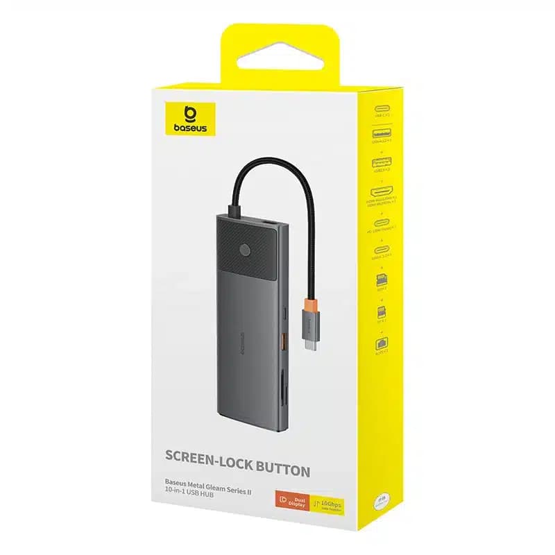 هاب 10 کاره USB-C باسئوس مدل Baseus BS-OH083 Dual HDMI 8K 4K Adapter — تصویر ۴