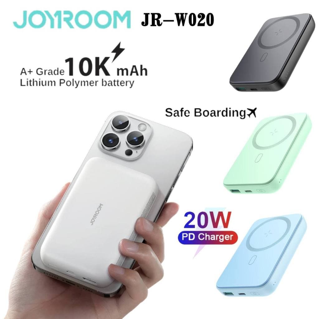 پاوربانک 10000 میلیآمپرساعت وایرلس مگنتی جوی روم مدل Joyroom Mini Magnetic Wireless Power Bank — تصویر ۵