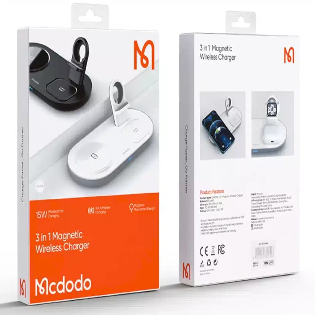 شارژر وایرلس 3 کاره مک‌دودو مدل Mcdodo CH-7061 — تصویر ۶