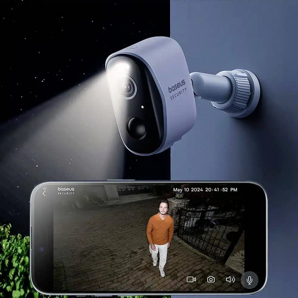 دوربین نظارتی فضای باز باسئوس سفید مدل Baseus 2K N1 Outdoor Camera (White) — تصویر ۶
