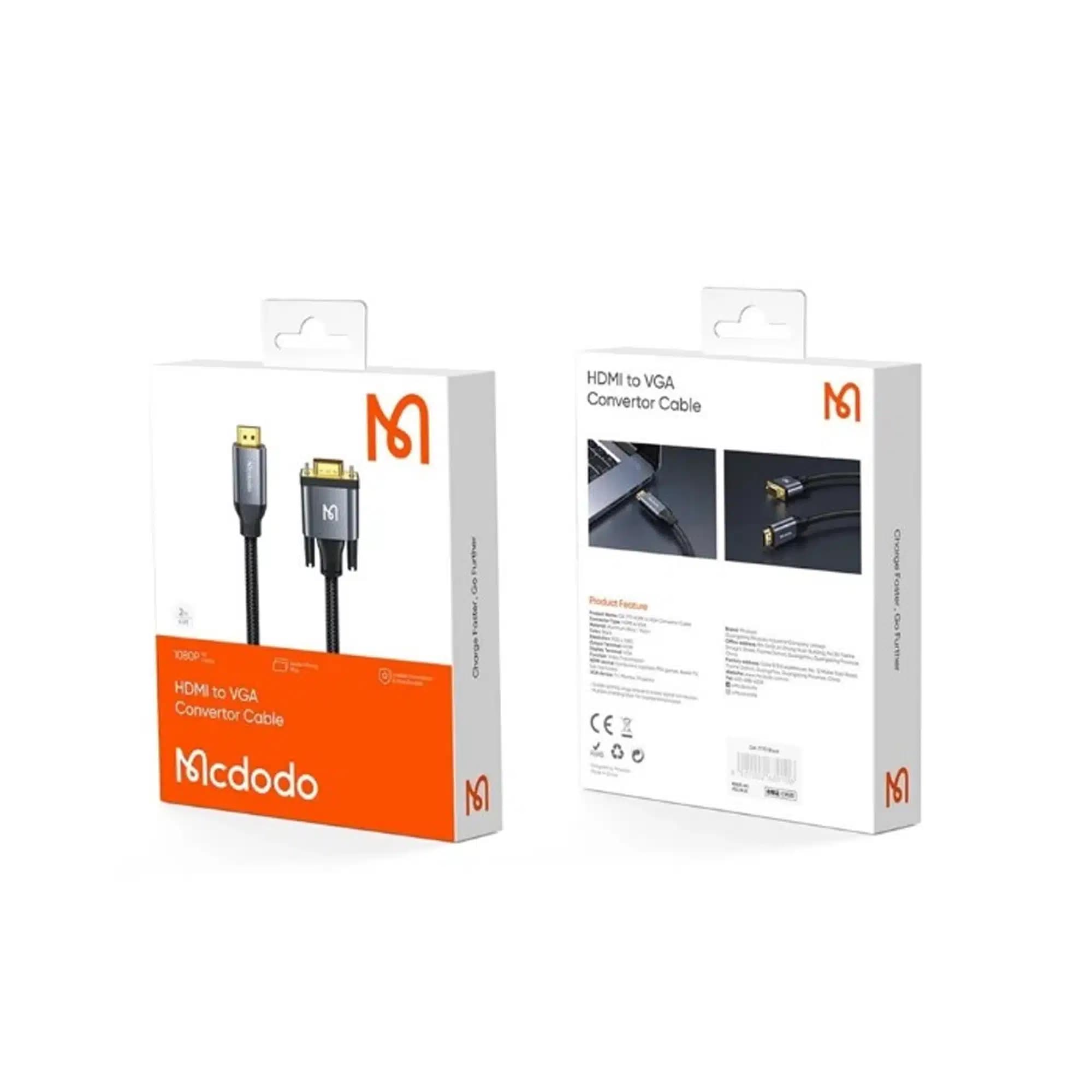 کابل تبدیل HDMI به VGA مکدودو مدل Mcdodo CA-7770 HDMI to VGA Adapter Cable — تصویر ۲