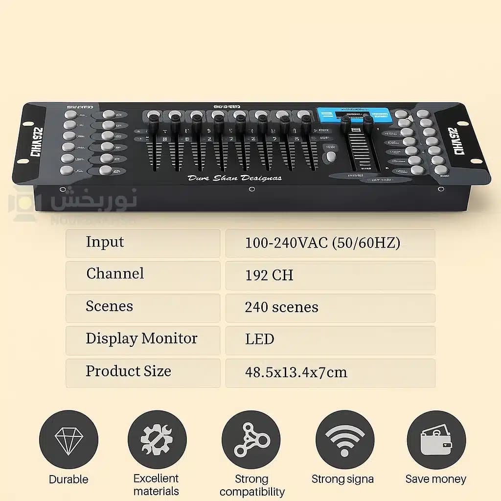 کنسول کنترل نور برند Night Star مدل EL-DMX192 — تصویر ۵