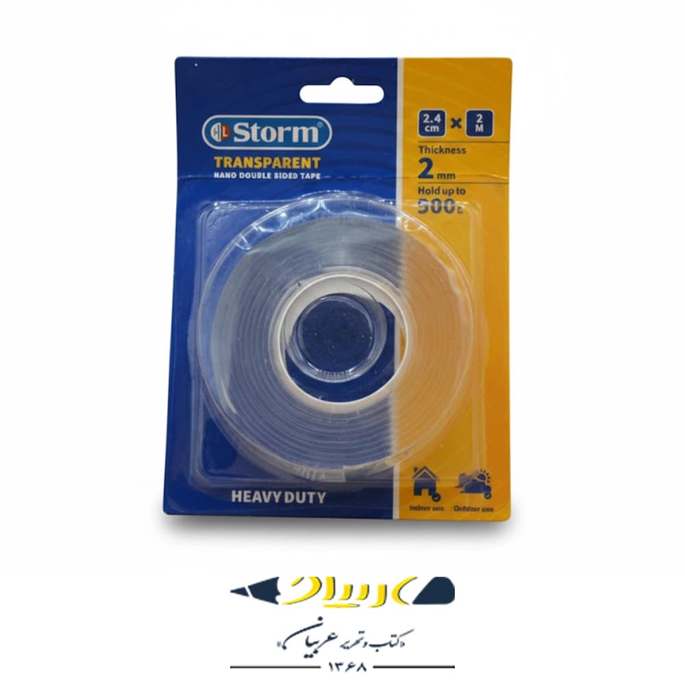 چسب دوطرفه نانو اکریلیک شفاف استورم