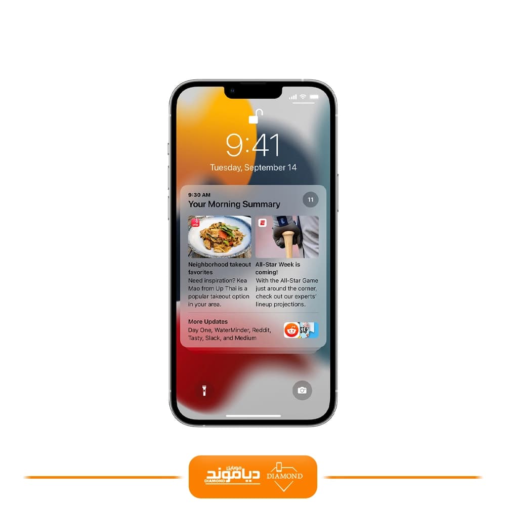 گوشی موبایل اپل مدل iPhone 13 Pro Max LLA تک سیم کارت ظرفیت 512 گیگابایت و 6گیگابایت رم -در حد اکتیو باتری 100 (کارتن لیبل-مدل نامبر M) — تصویر ۶