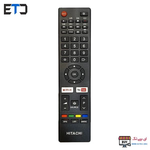 ریموت کنترل تلویزیون هیتاچی HITACHI نتفلیکس دار
