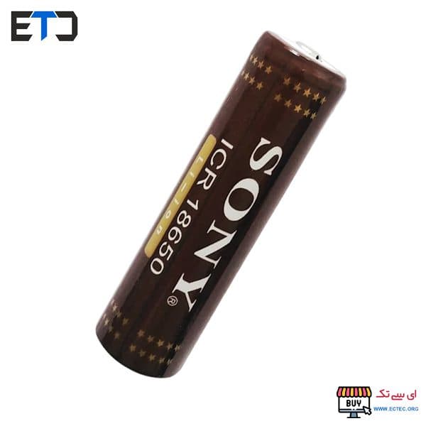 باتری لیتیوم یون 3.7v سایز 18650 6000mAh مارک SONY نوک دار — تصویر ۴