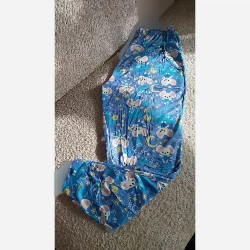 شلوار راحتی طرح عروسکی زنانه برند لیدی سایز 36 تا 48 پارچه خنک و لطیف — تصویر ۴