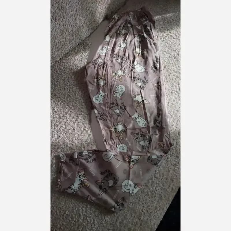 شلوار راحتی طرح عروسکی زنانه برند لیدی سایز 36 تا 48 پارچه خنک و لطیف — تصویر ۵