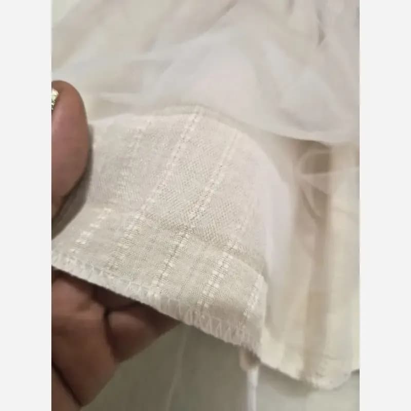 سارافون دخترانه ژاکارد و تور آستردار مجلسی چندلایه سایز 1 و 2 — تصویر ۲