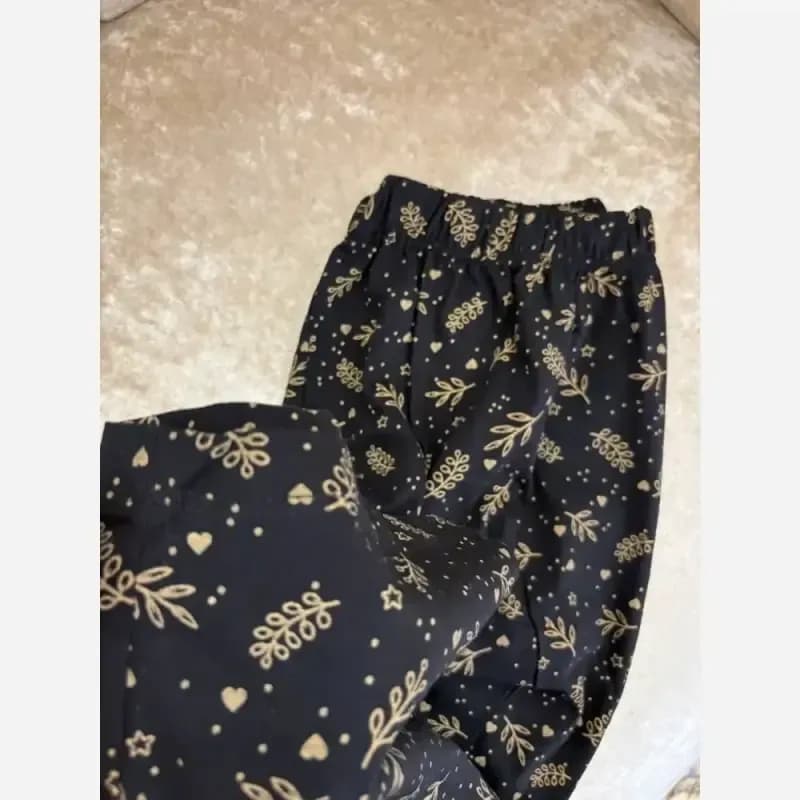 شلوار راحتی نخی پنبه لاکرادار قواره بزرگ زنانه — تصویر ۴