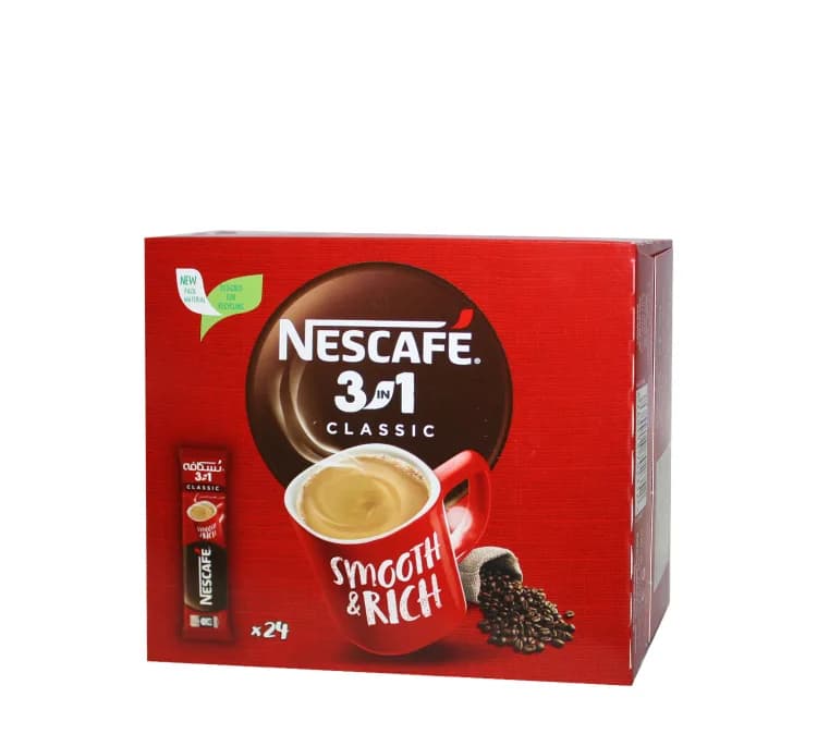 کافی میکس 3×1 نستله وزن 400 گرم بسته 24 عددی