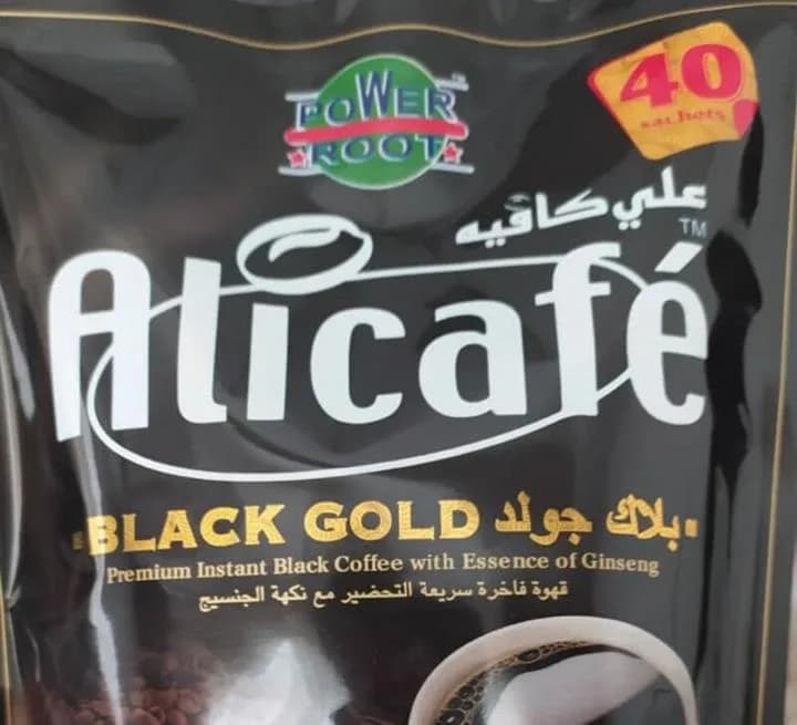 پودر قهوه علی کافه مدل Black Gold وزن 2٫5 گرم بسته 40 عددی — تصویر ۲