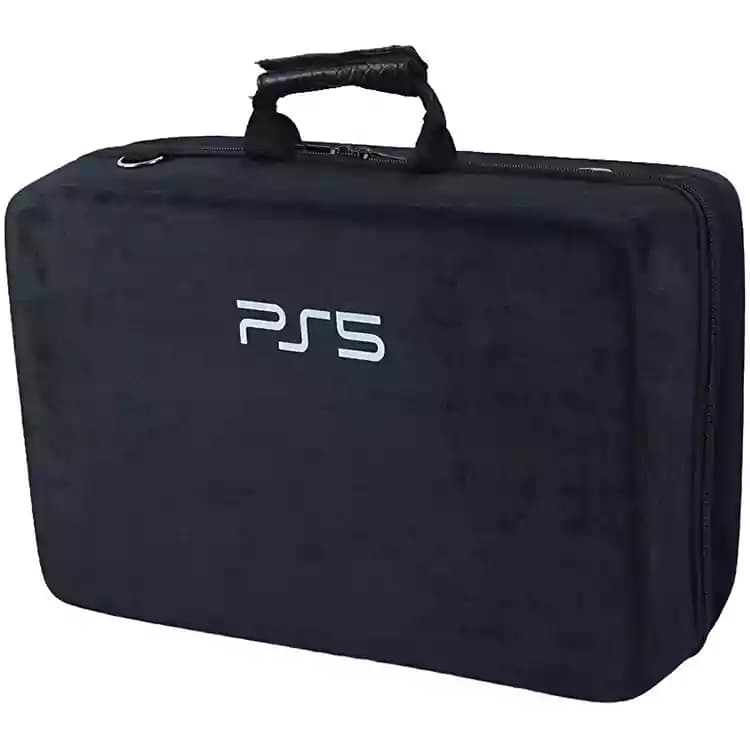 کیف کنسول بازی دوکاره PS5 Pro Slim مخملی مشکی