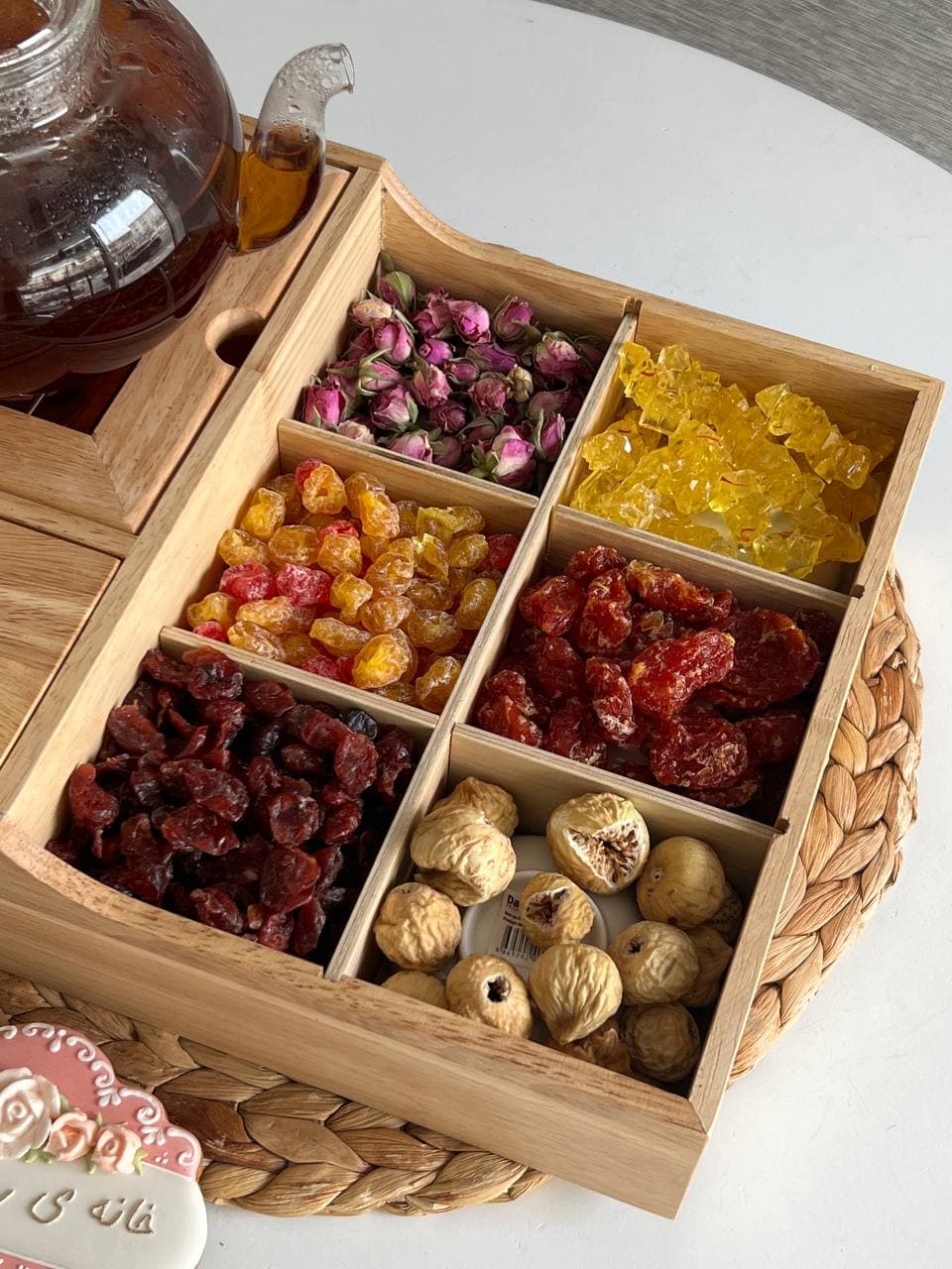 جعبه پذیرایی چوبی (تی بگ یا تی باکس) وارمردار- مدل رنگ روشن — تصویر ۷