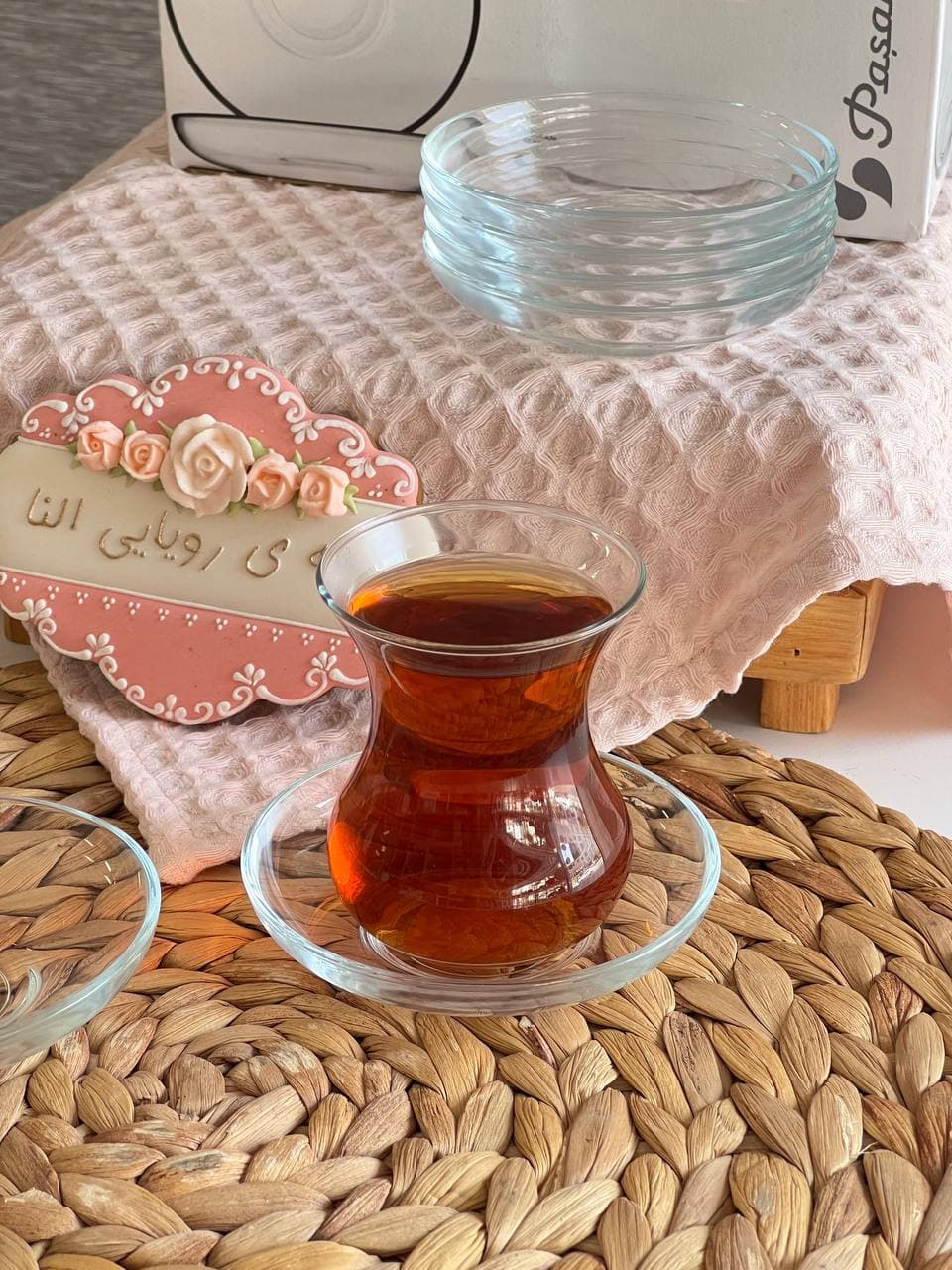 نعلبکی بلوری کوچک ساده پاشاباغچه کد 54201 — تصویر ۳